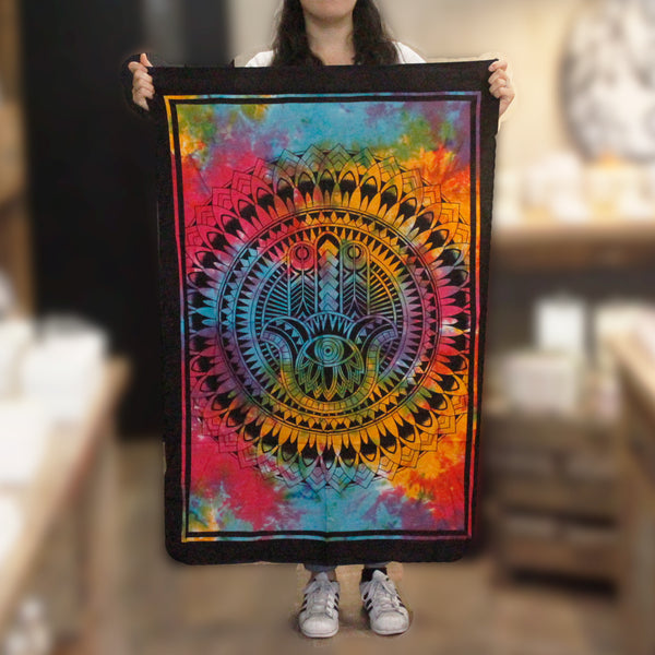 Wandteppich aus Baumwolle im Tie-Dye-Stil