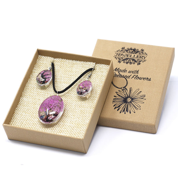 Schmuck-Set aus echten Blüten