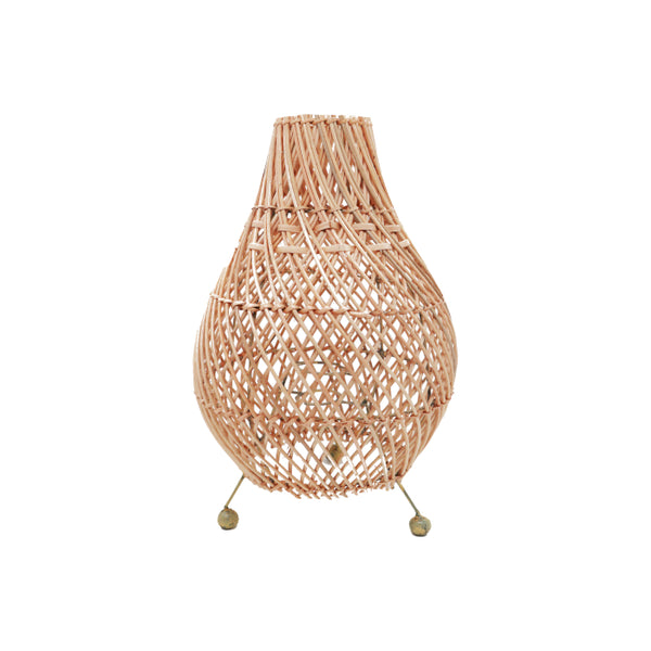 Tischlampe aus Rattan