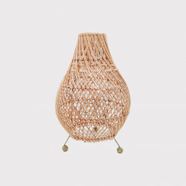 Tischlampe aus Rattan