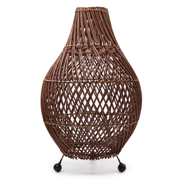 Tischlampe aus Rattan