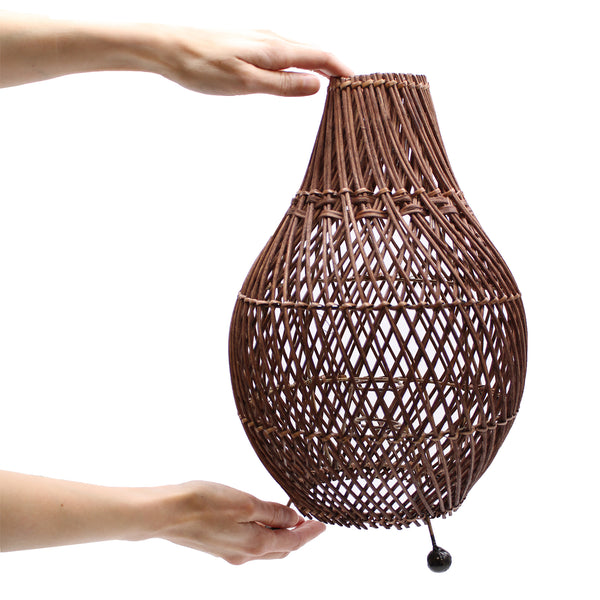 Tischlampe aus Rattan